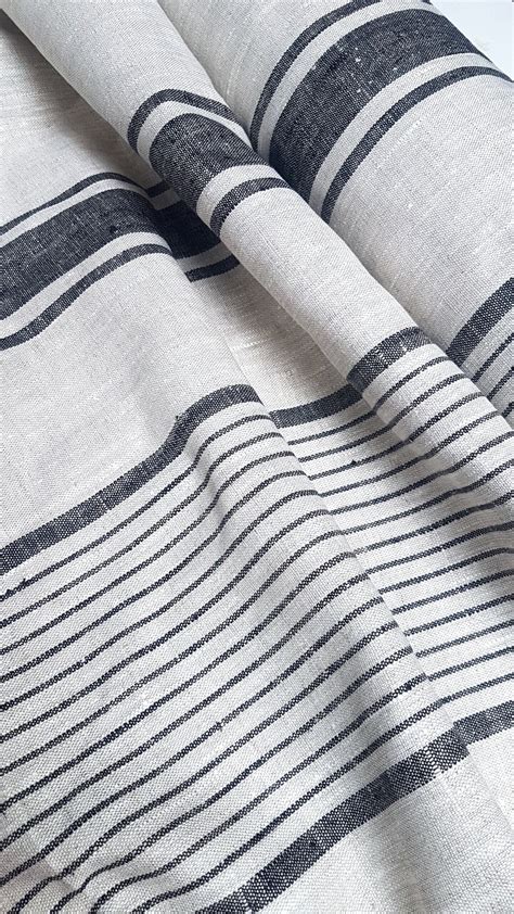 striped linen fabric by yard